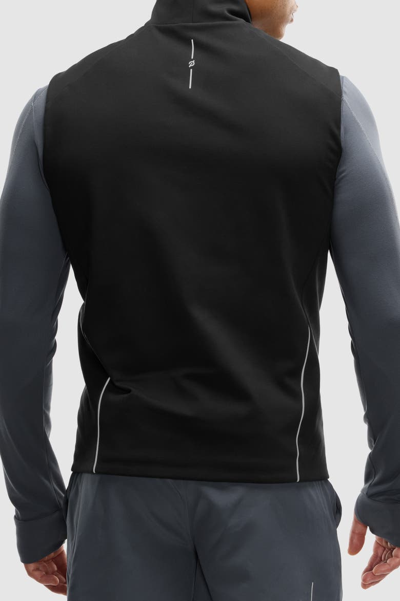 Women's Padded Full Zip Run Vest, Alternate, color, Black