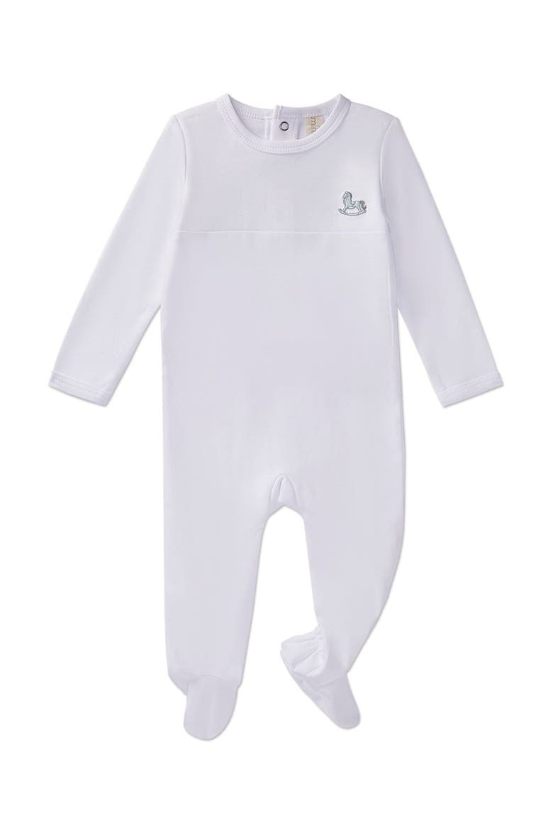 3 Piece Baby Pima Cotton Footie Set, Alternate, color, Pearl Blue