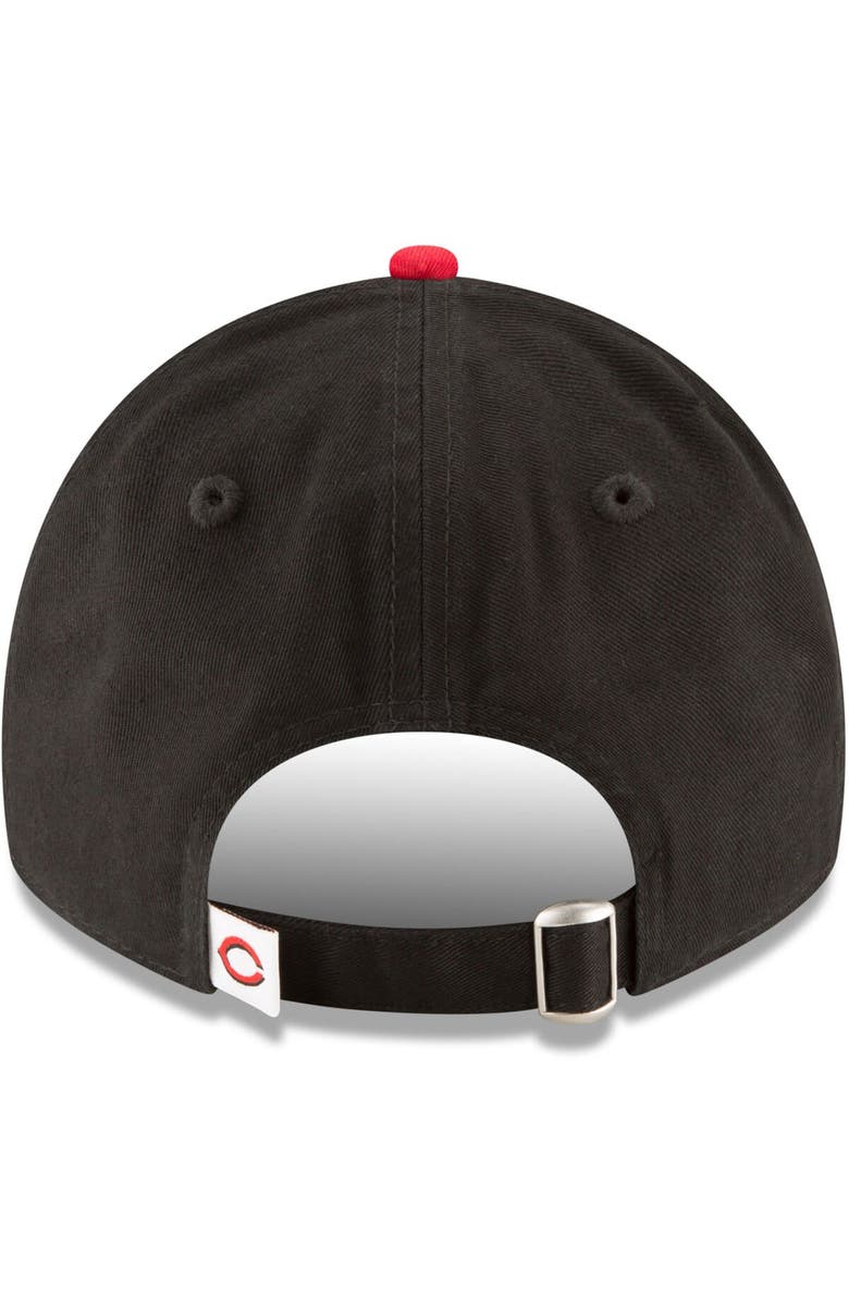 New Era Men's New Era Black Cincinnati Reds Logo Replica Core Classic 9TWENTY Adjustable Hat, Alternate, color,