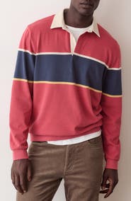 Marine Layer Sueded Long Sleeve Rugby Shirt