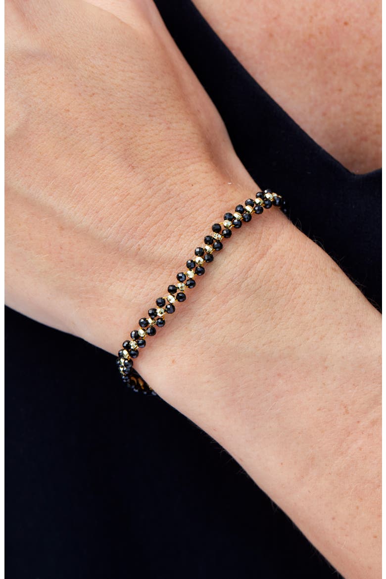 Onyx Two Row Bracelet, Alternate, color, BLACK