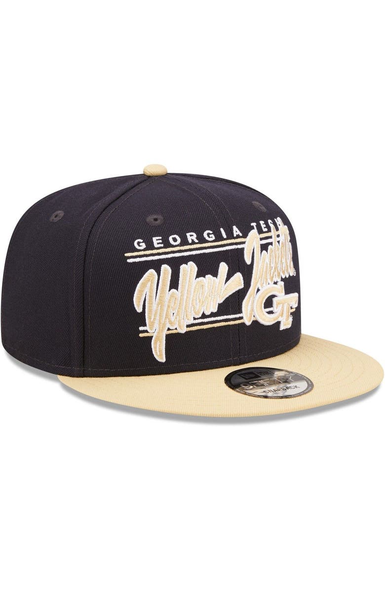 New Era Men's New Era Navy Georgia Tech Yellow Jackets Team Script 9FIFTY Snapback Hat, Alternate, color, 