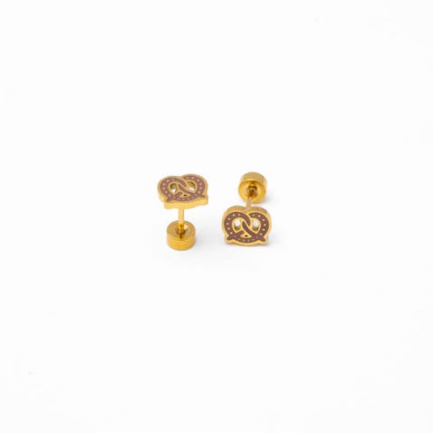 Soft Pretzel Stud Earrings