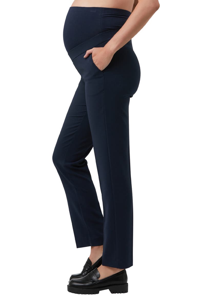 Ripe Maternity Alexa Classic Pant, Alternate, color, Navy