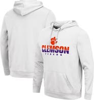 COLOSSEUM Men's Colosseum White Clemson Tigers Lantern Pullover Hoodie