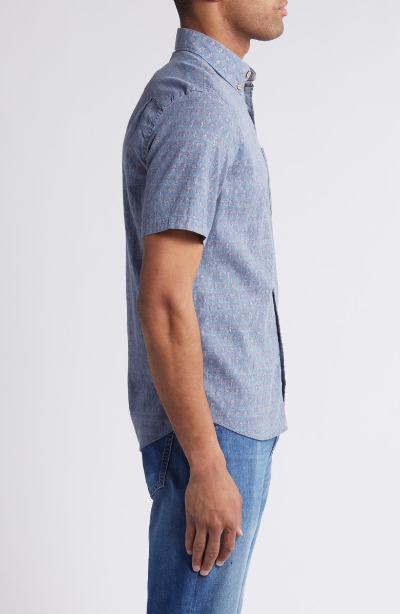 Faherty Breeze Short Sleeve Button-Down Shirt, Alternate, color, Paradise Palm