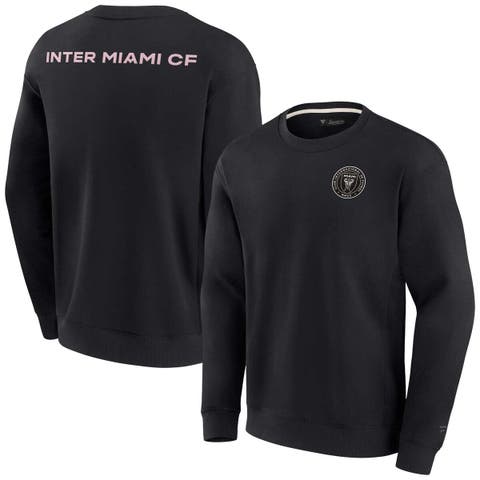 Unisex Fanatics Signature Black Inter Miami CF Super Soft Pullover Crew Sweatshirt