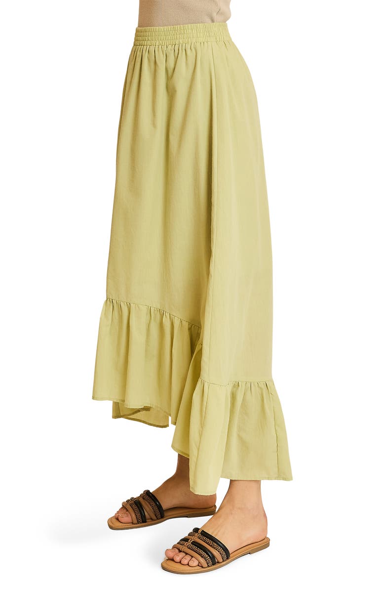 WISHLIST High-Low Midi Skirt, Alternate, color, Lime