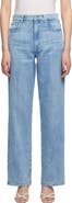 7 For All Mankind Stovepipe Straight Leg Cotton & Linen Jeans