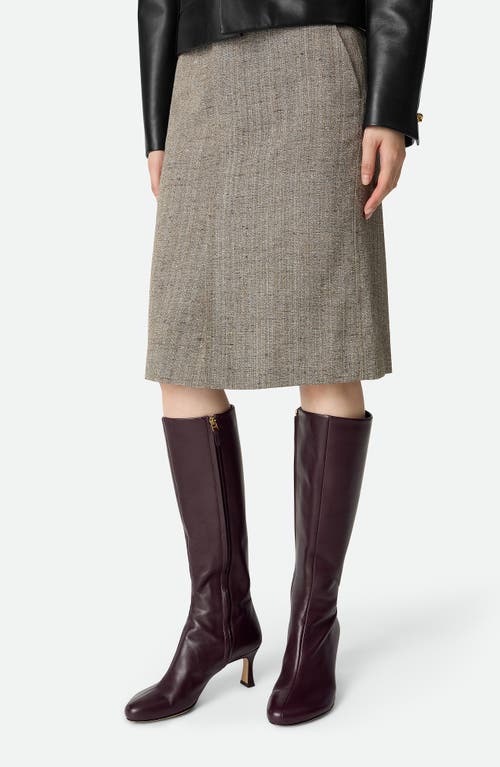 Bottega Veneta Rana Knee High Boot In Burgundy