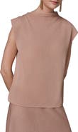 Donna Karan New York Shimmer Asymmetric Mock Neck Sweater