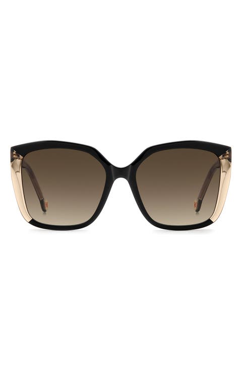 Her 57mm Gradient Square Geometric Sunglasses