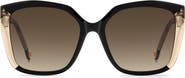 Carolina Herrera Her 57mm Gradient Square Geometric Sunglasses