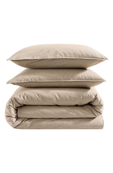 Washed Percale Comforter & Sham Set