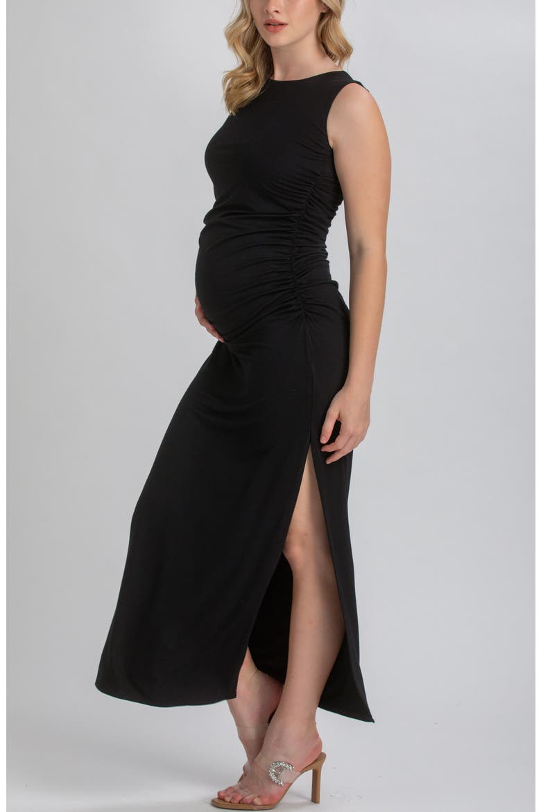 Body-Con Maternity Dress, Alternate, color, BLACK
