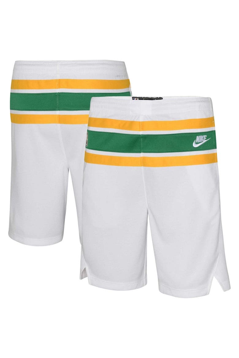 Youth Nike White Houston Rockets Hardwood Classics Swingman Shorts, Main, color, White