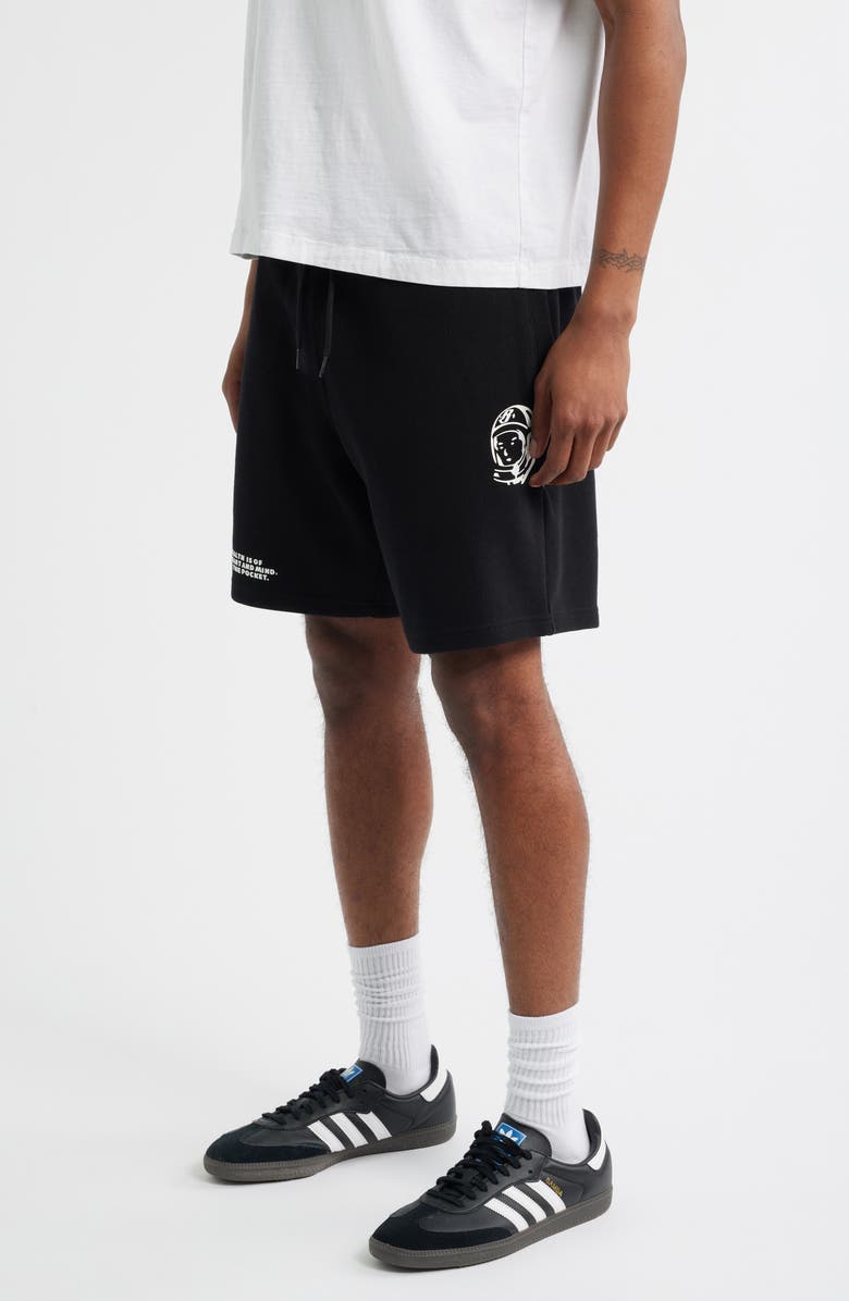 Billionaire Boys Club BB Helmet Cotton Drawstring Shorts, Alternate, color, Black