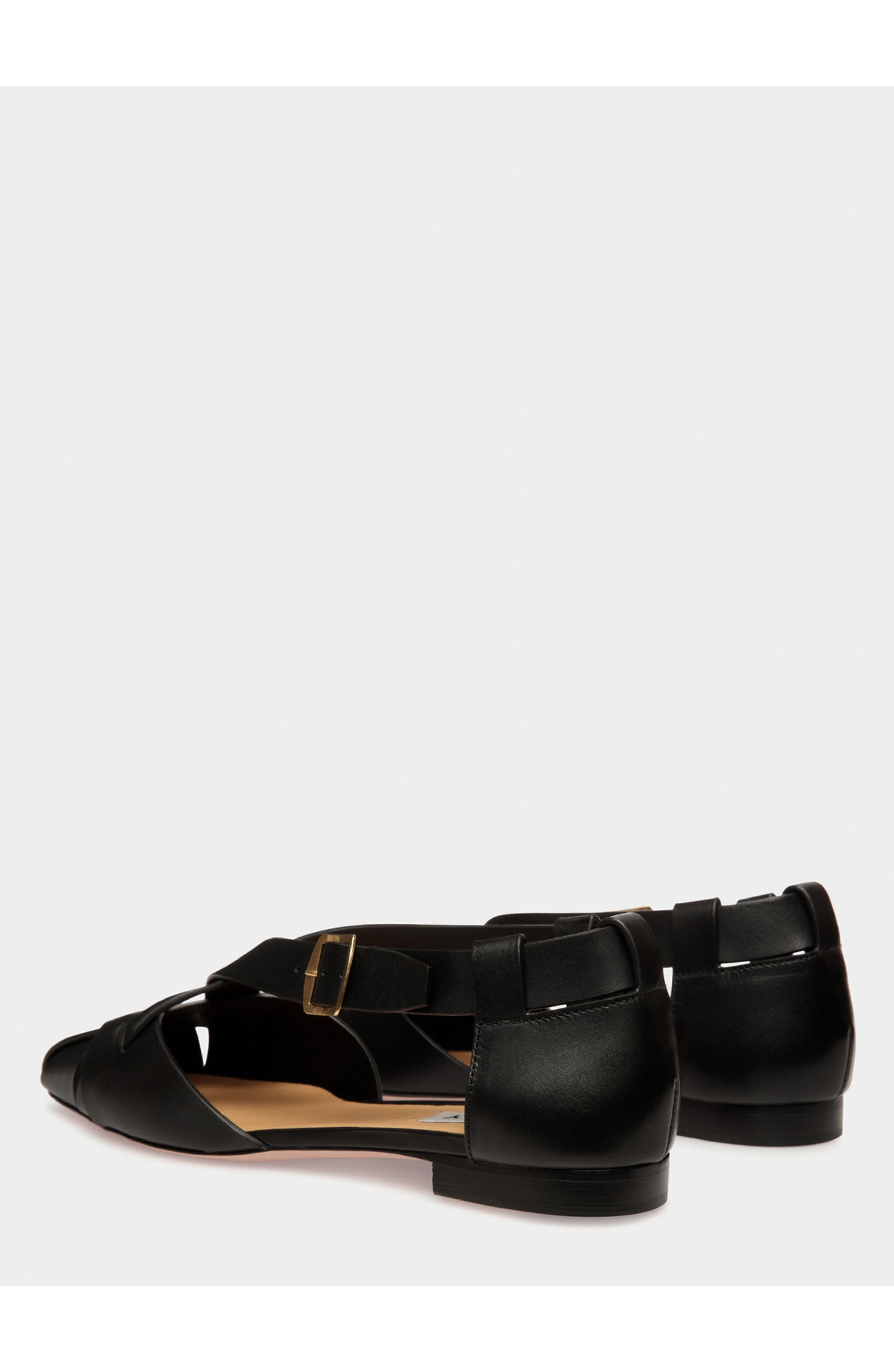 Bally Sylt Flat, Alternate, color, Black