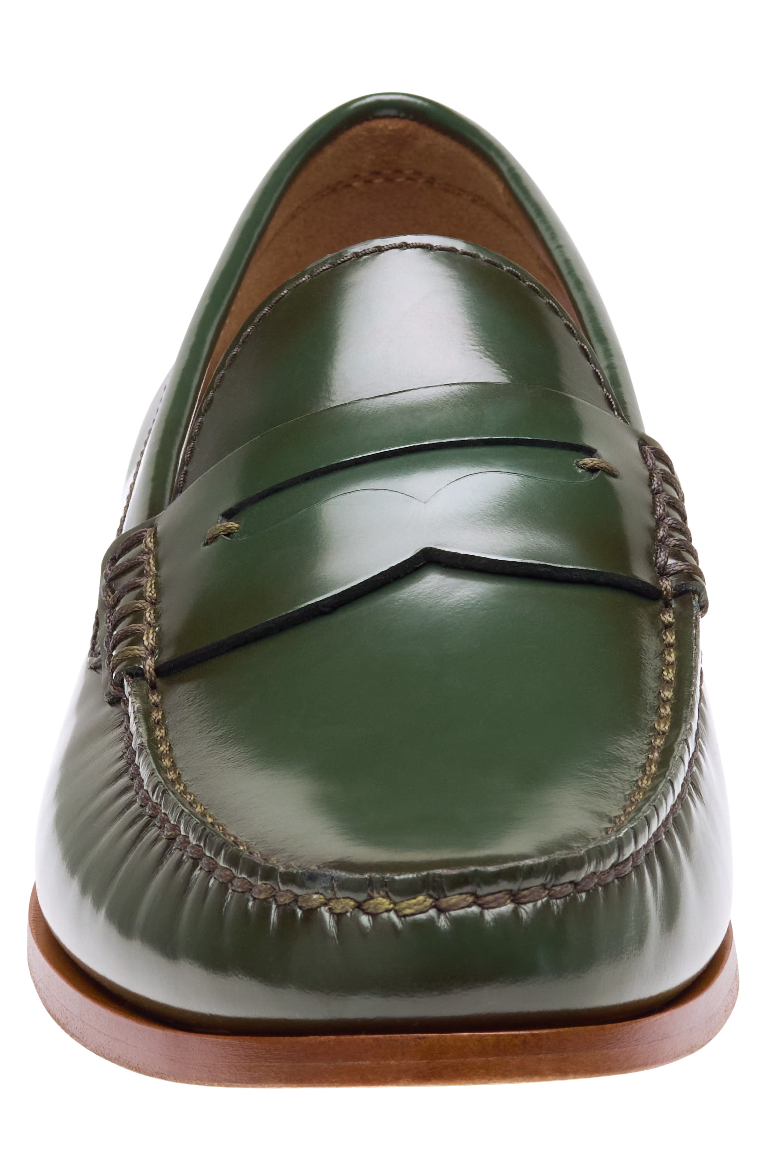 Baldwin Penny Loafer, Alternate, color, EMERALD BRUSH-OFF FULL GRAIN