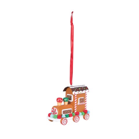 Gumdrop Gingerbread Train Ornament