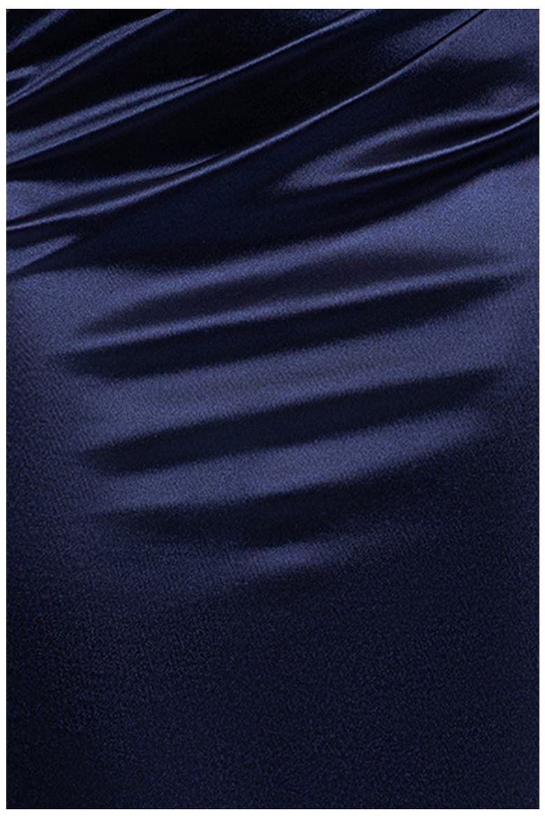 Satin Column Gown, Alternate, color, NAVY