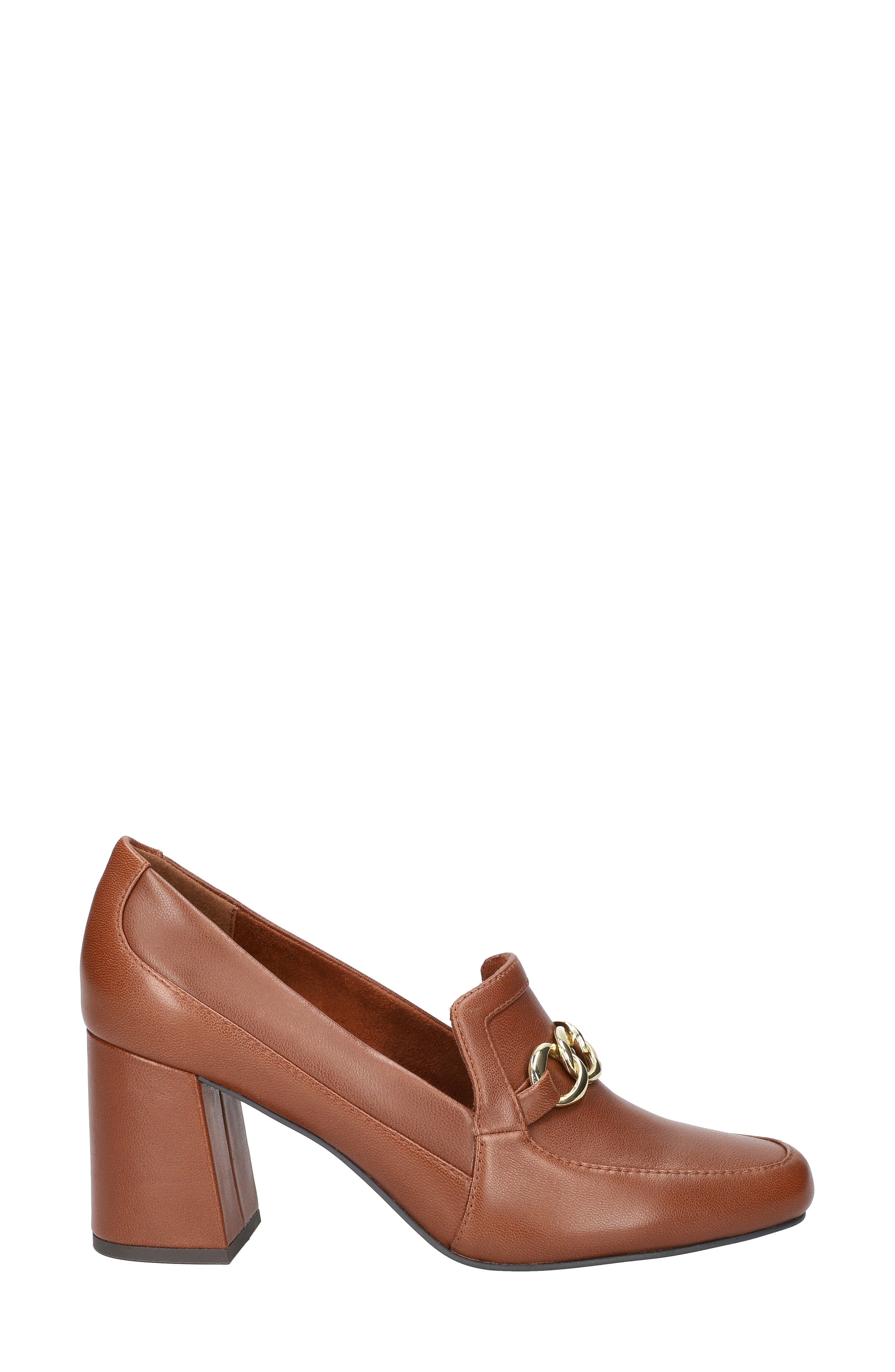 Tam Loafer Pump, Alternate, color, CAMEL LEATHER