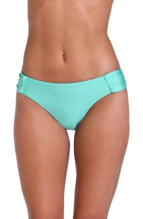 Solids Shirred Side Bikini Bottoms