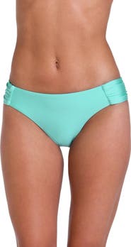 Sunshine 79 Solids Shirred Side Bikini Bottoms
