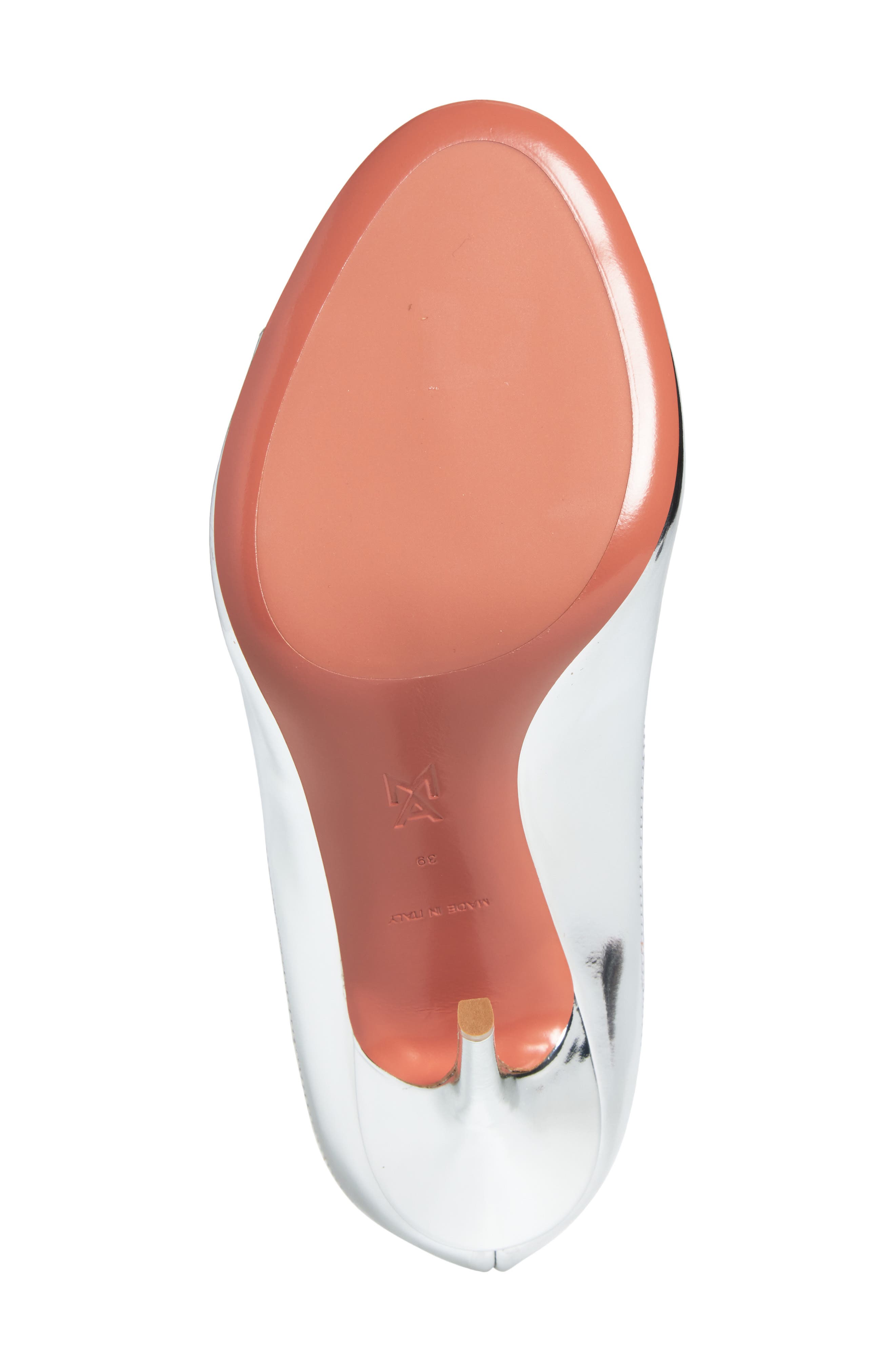 Amina Muaddi Anok Metallic Sandal, Alternate, color, Mirror Silver