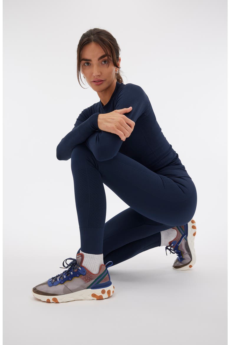 Sophia Rib High Waist Legging, Alternate, color, NAVY