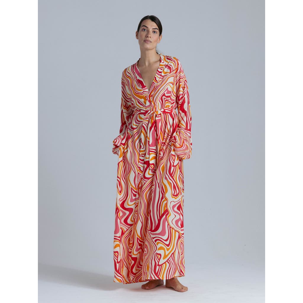 Alas Viscose Robe In Red
