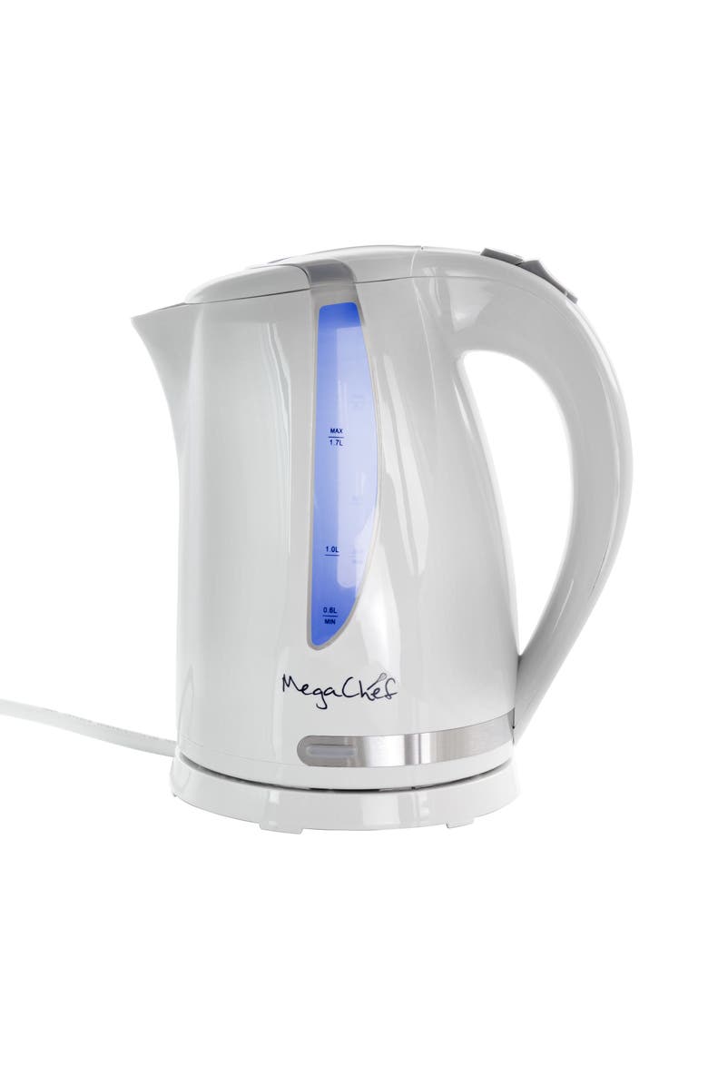 Megachef 1.7Lt. Plastic Electric Tea Kettle- White, Alternate, color, White