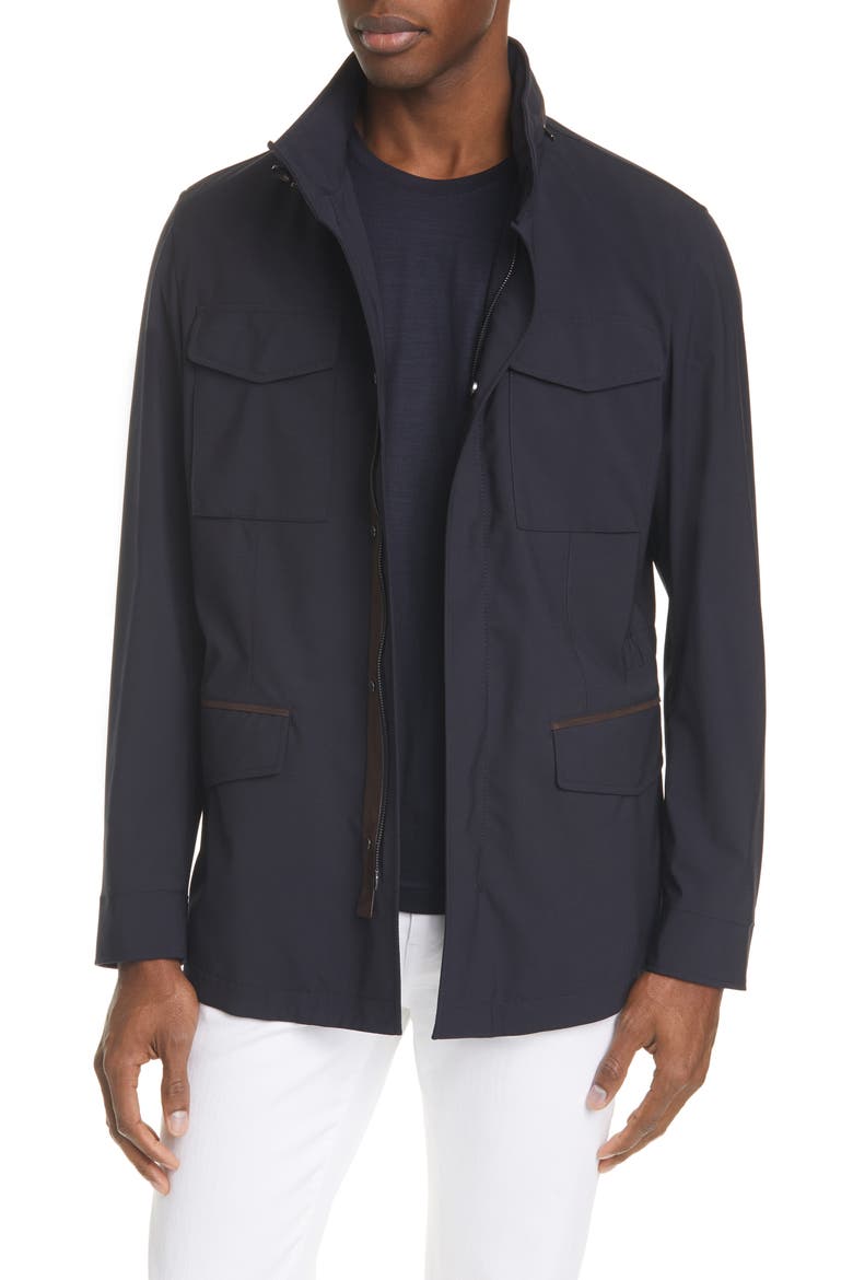 Trofeo Wool Field Jacket, Main, color, NAVY