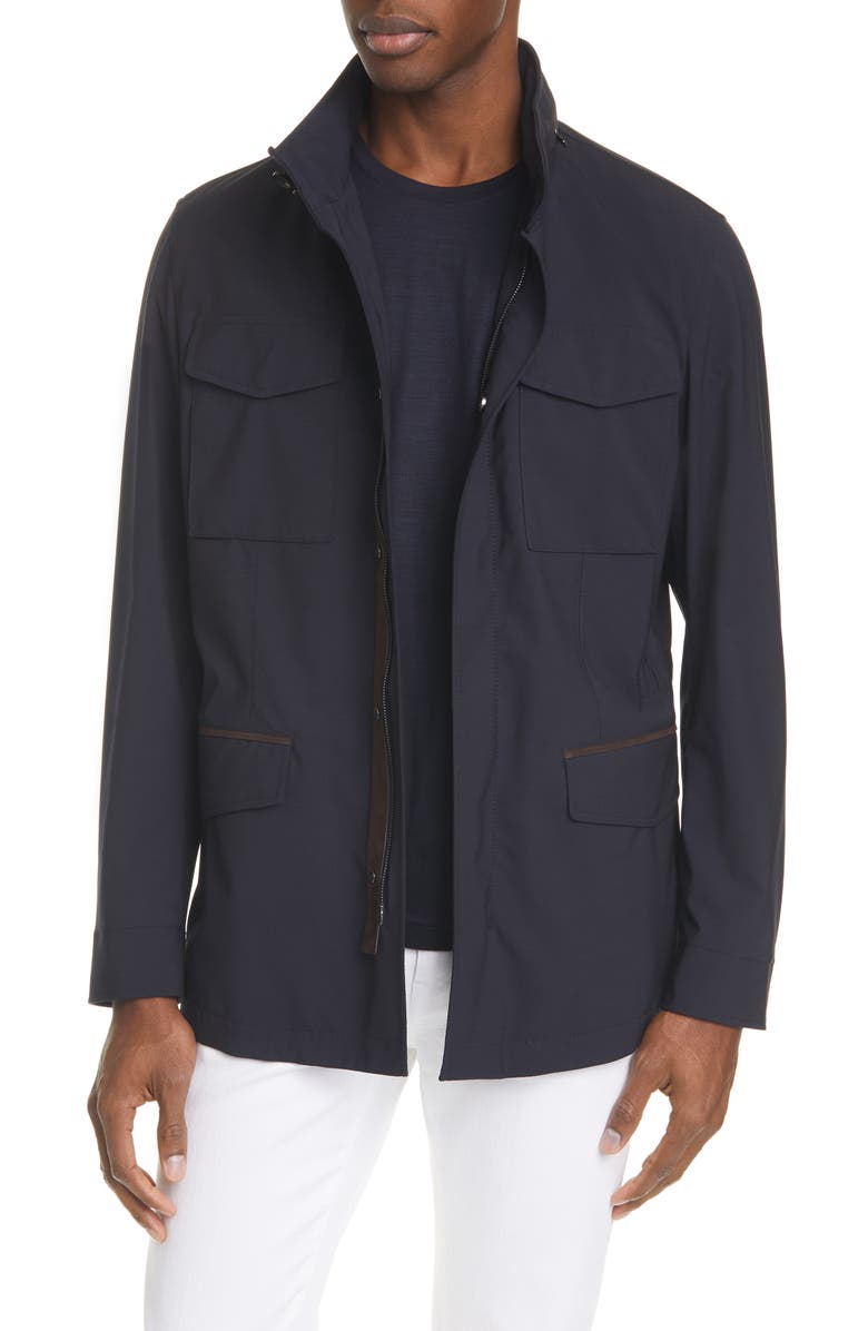 ZEGNA Trofeo Wool Field Jacket, Main, color, 