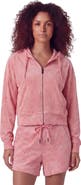 Lords of Harlech Womens Cropped Terry Toweling Zip Hoodie