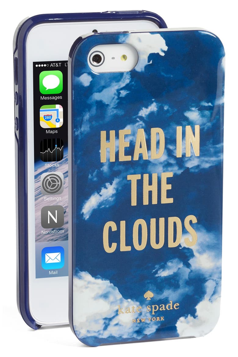 'head in the clouds' iPhone 5 & 5s case, Main, color, FRENCH NAVY