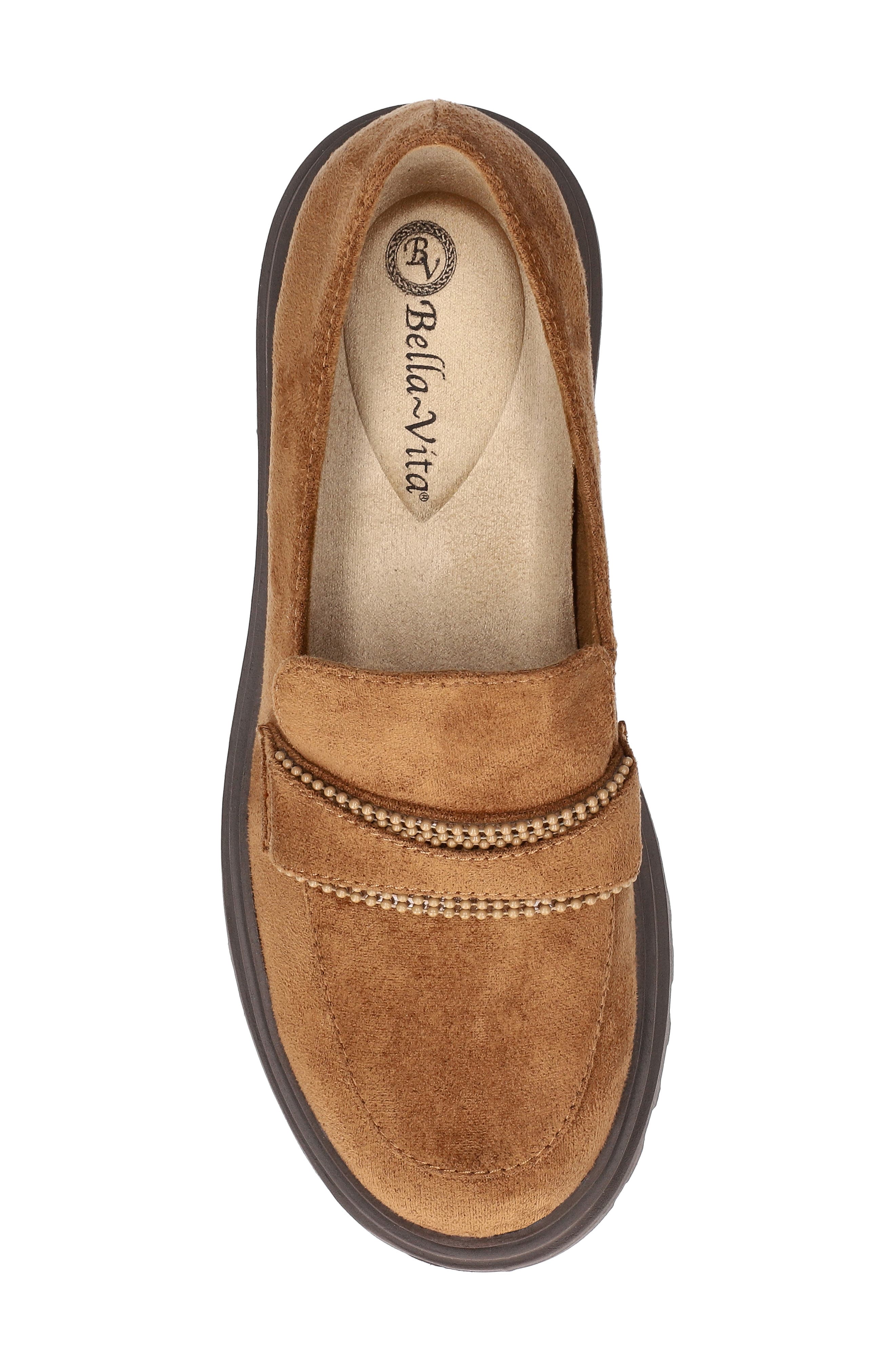 Pulse Faux Leather Platform Loafer, Alternate, color, COGNAC SUEDE