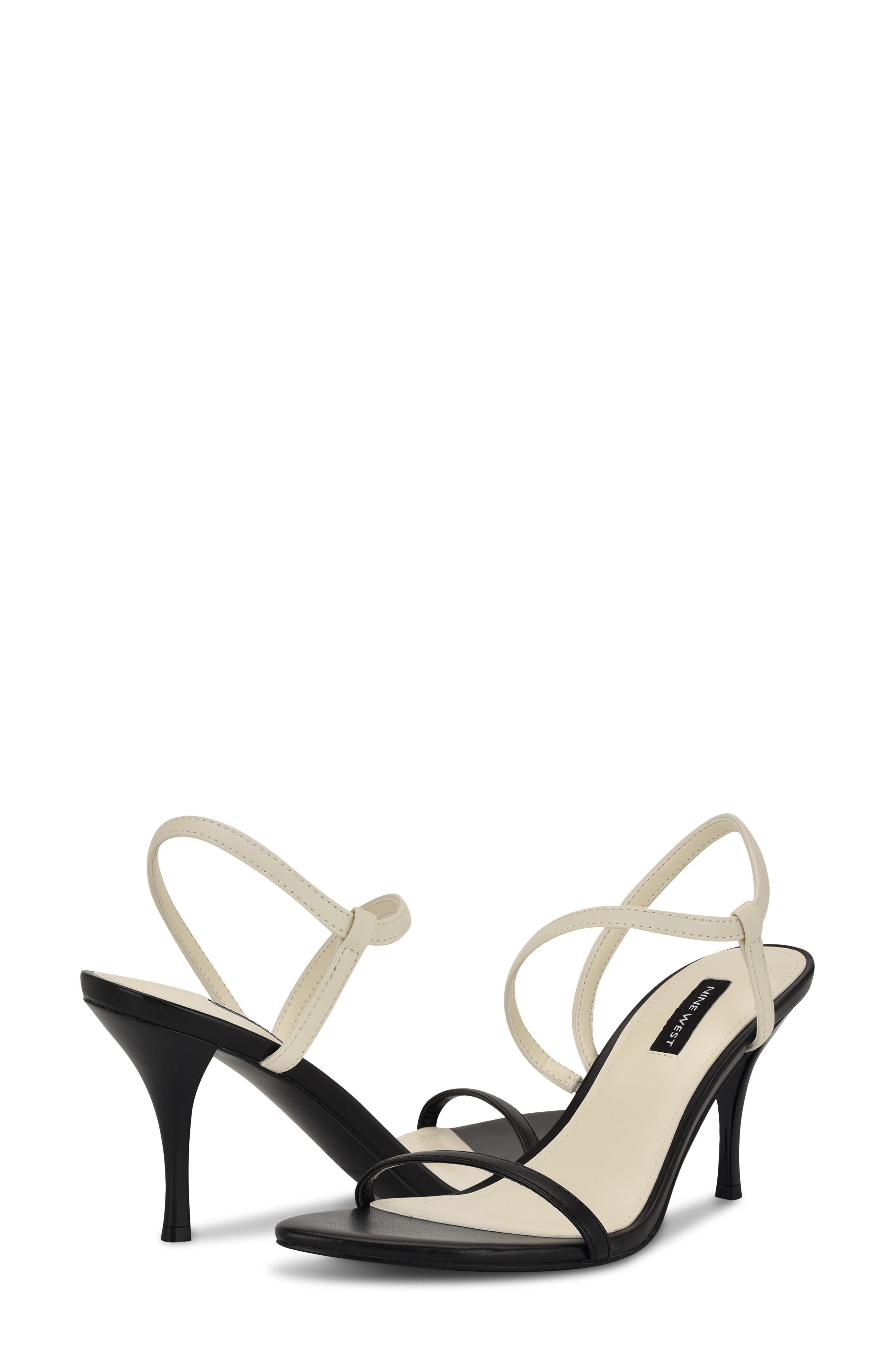 Nine West Carolyn Slingback Pointed Toe Sandal, Alternate, color, Black