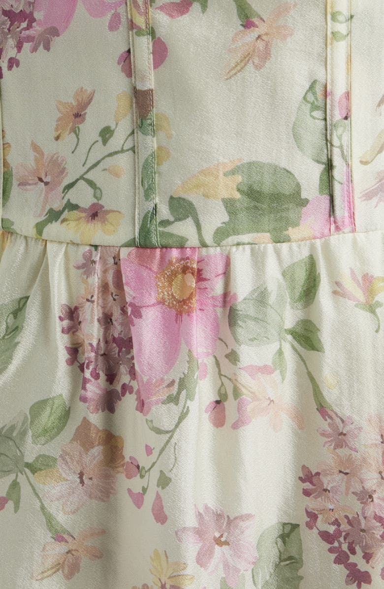 Lucy Paris Guinevere Tiered Dress, Alternate, color, Ivory Floral