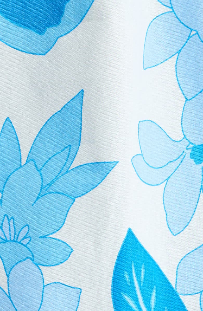 SUGARLIPS Darian Floral Ruffle Top, Alternate, color, White Blue Combo