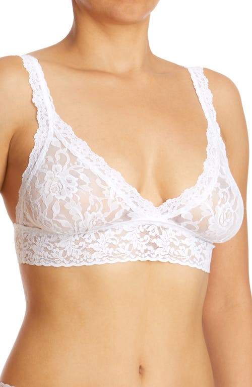 Hanky Panky Signature Lace Crossover Bralette In White