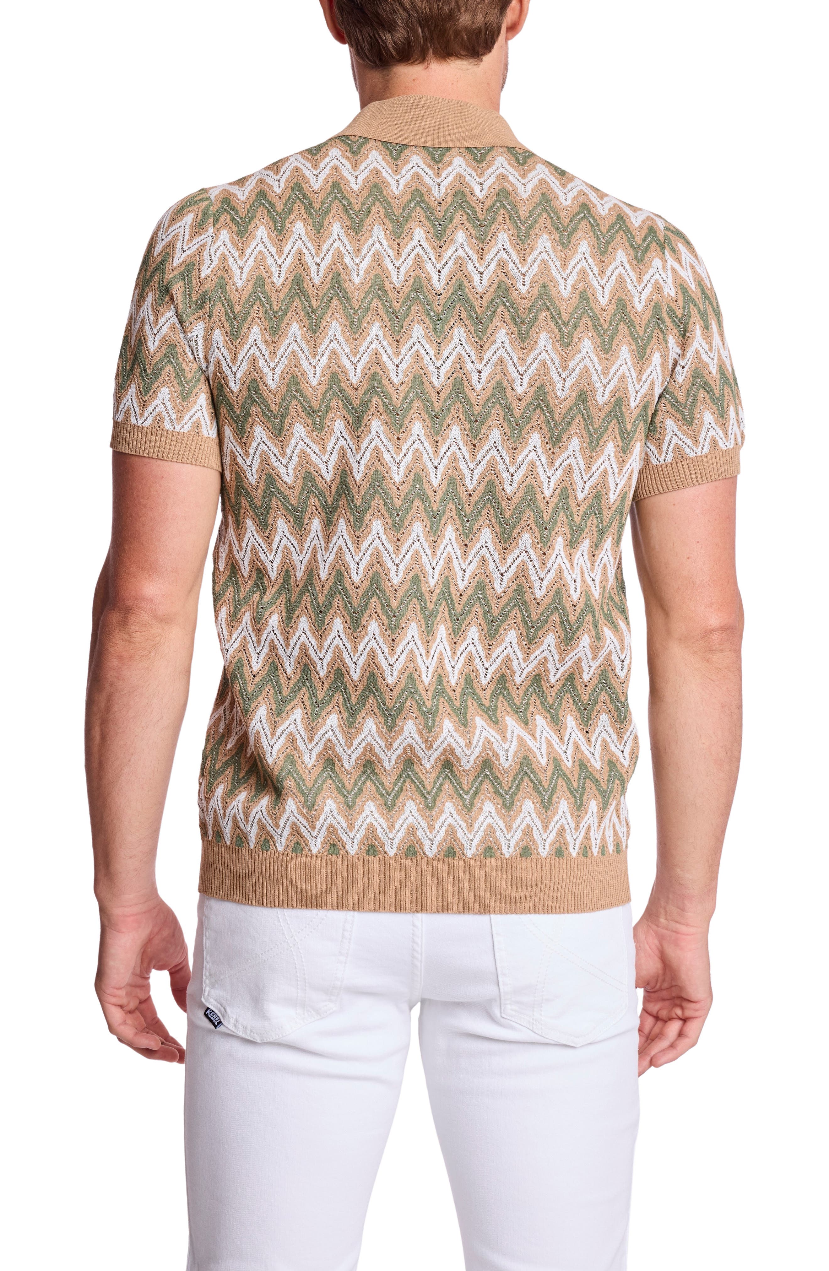 Zigzag Knit Polo - image 2