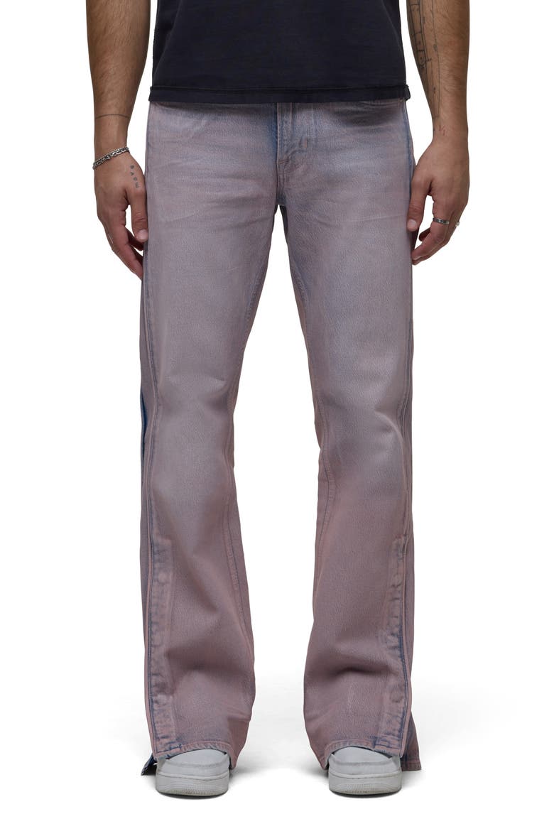 Walker Track Flare Jeans, Main, color, COATED ROSE