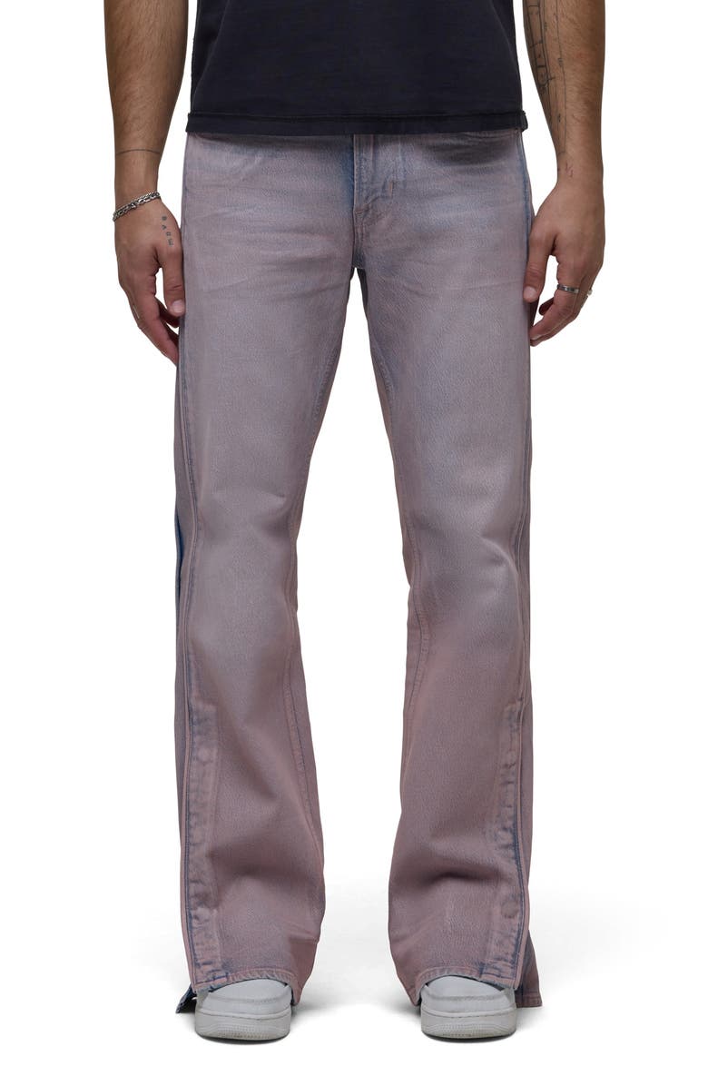 Hudson Jeans Walker Track Flare Jeans, Main, color, Coated Rose