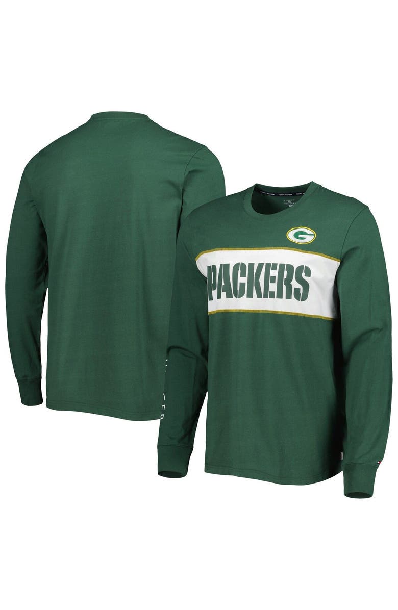 Tommy Hilfiger Men's Tommy Hilfiger Green Green Bay Packers Peter Team Long Sleeve T-Shirt, Main, color, Green