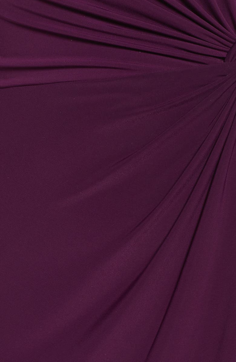 Alex Evenings Embellished Knot Front A-Line Gown, Alternate, color, 