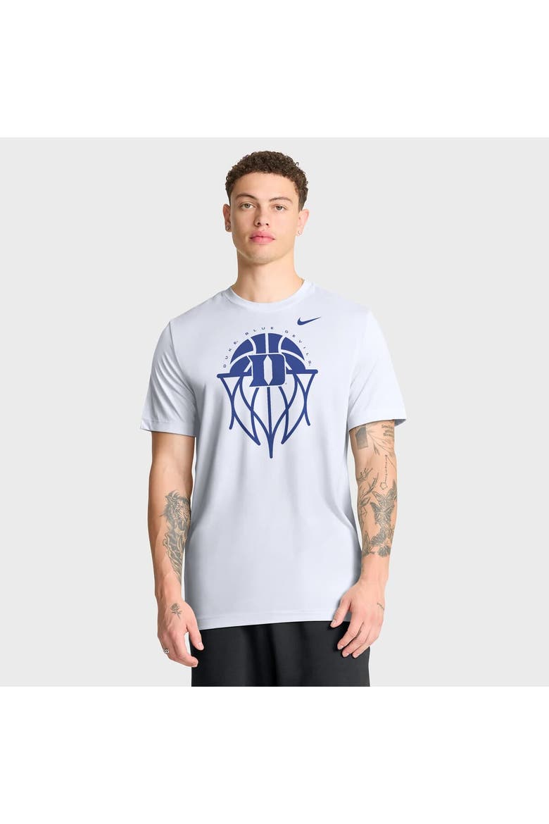 Men's Nike White Duke Blue Devils Basketball Icon Legend Dri-FIT T-Shirt, Main, color, White