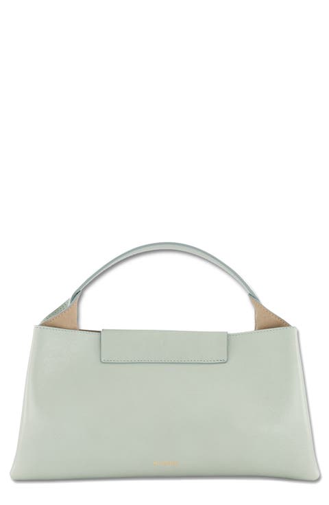 Elieze Baguette Leather Top Handle Bag