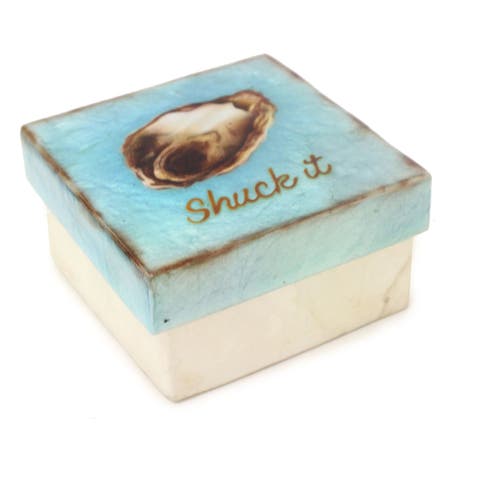 3" Capiz "Shuck It" Trinket Box