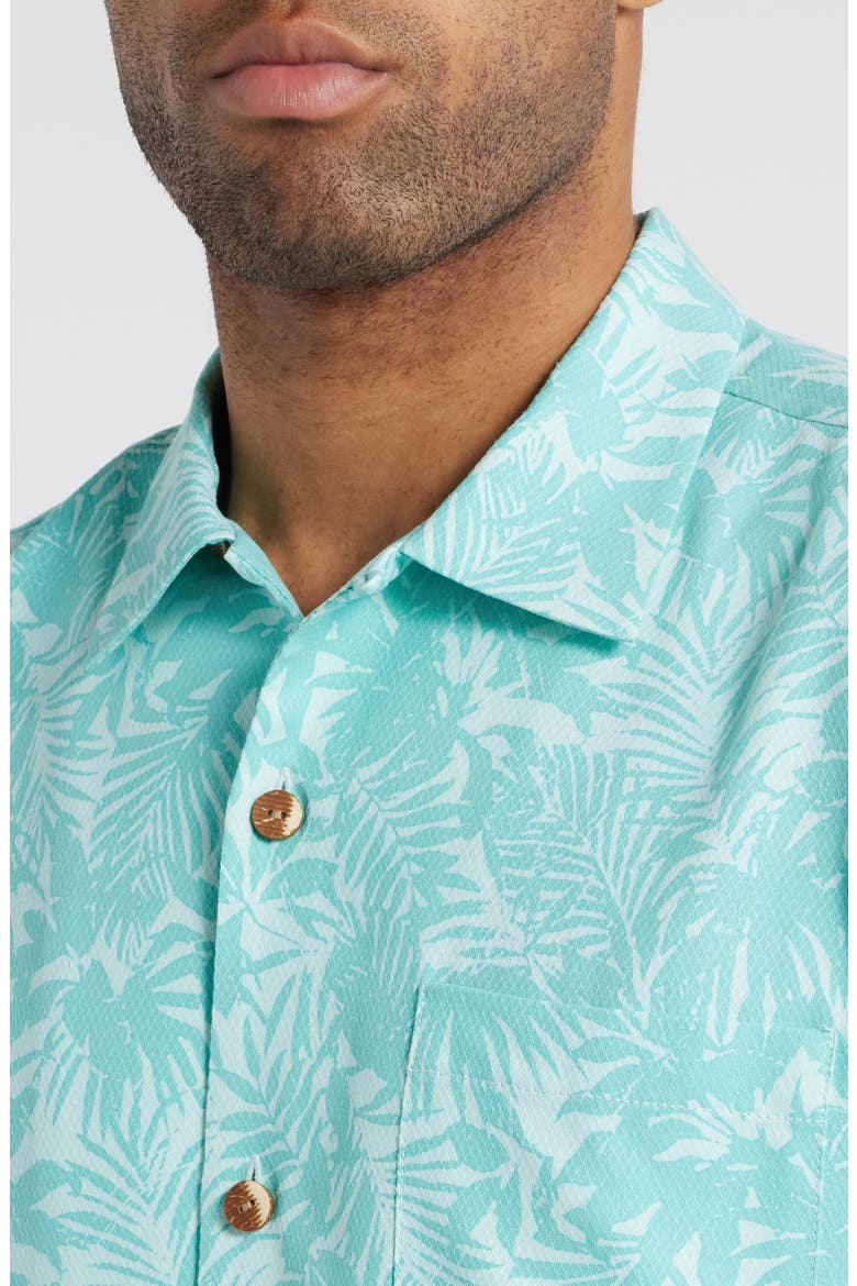 Palm Haven Silk Camp Shirt, Alternate, color, SEABROOK